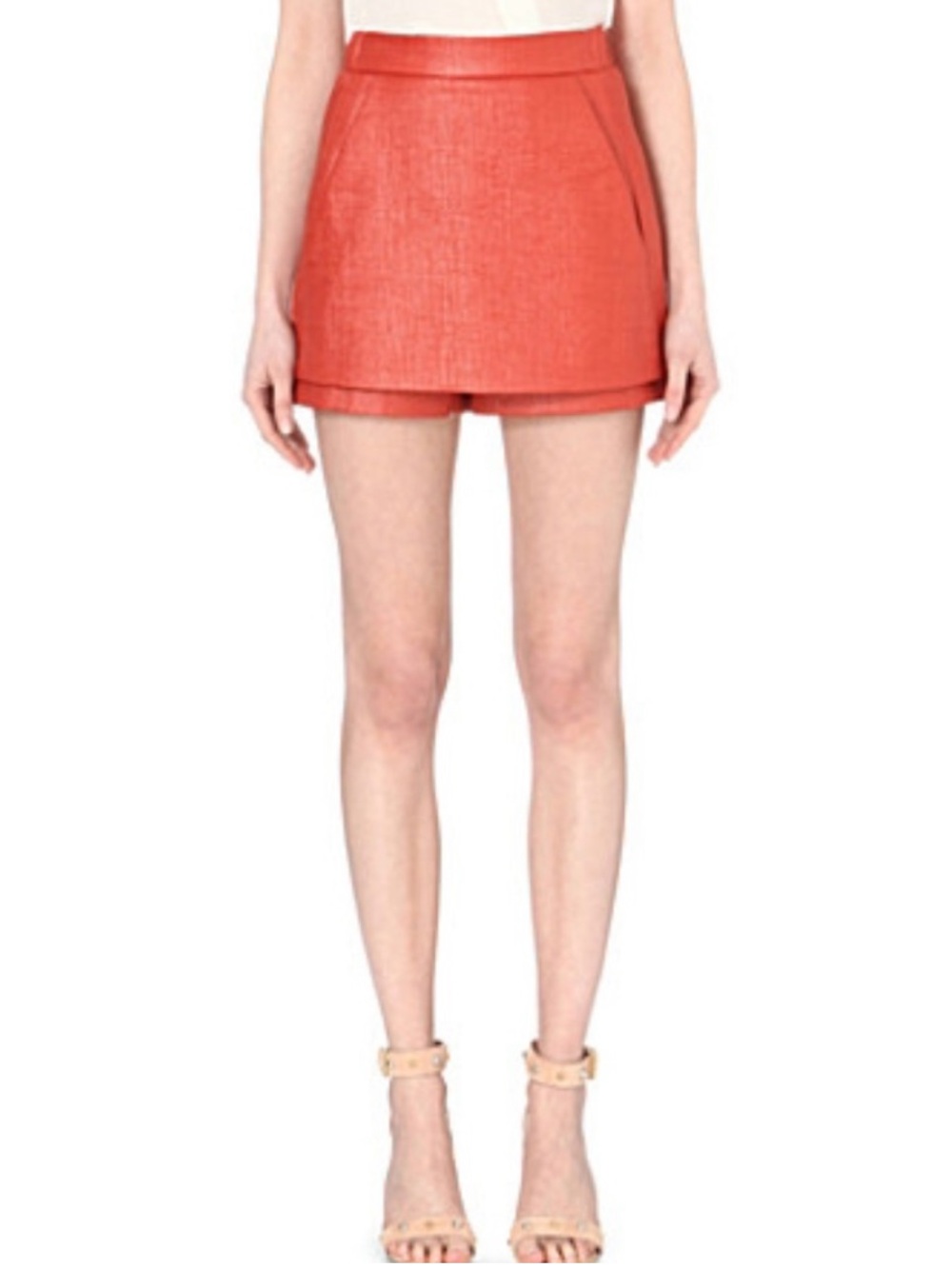 MAJE Paca Leather-Look Skort - Picture 2 of 10